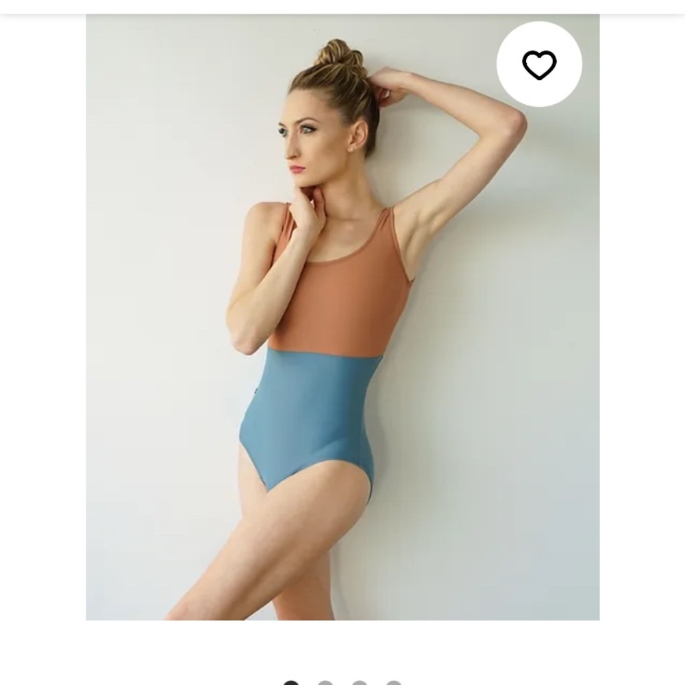Jule Dancewear Luster Leotard, Terra Cotta + Ocean